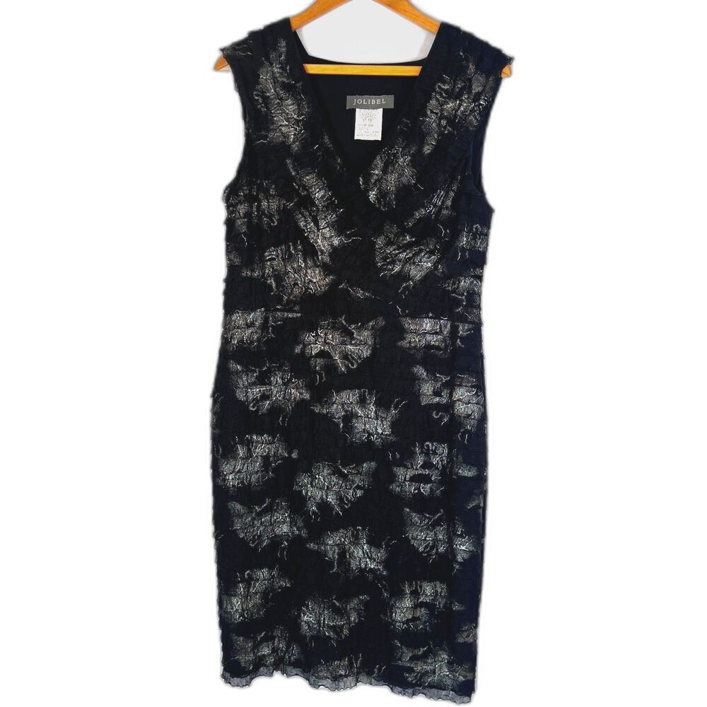 Jolibel‎ Tiered Ruffled Dress Sleeveless Cocktail Evening Size 12 Whimsygoth